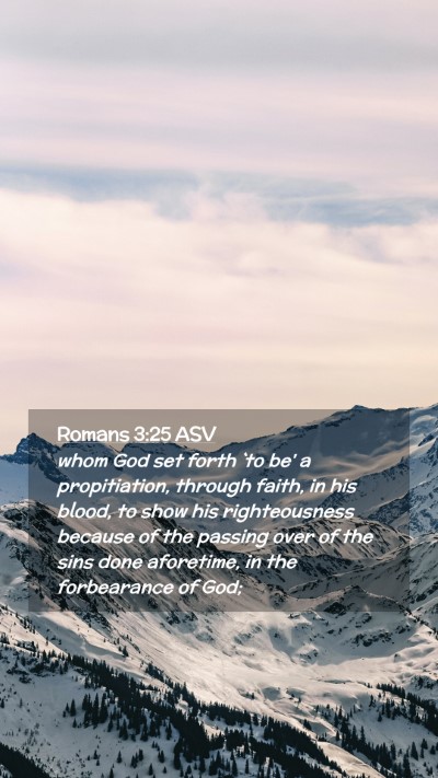 Picture 02 - Romans 3:25 ASV Mobile Phone Wallpaper - whom God set forth `to be' a propitiation, - Mobile Bible Verse Wallpaper