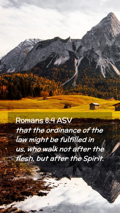 Picture 02 - Romans 8:4 ASV Mobile Phone Wallpaper - that the ordinance of the law might be fulfilled - Mobile Bible Verse Wallpaper