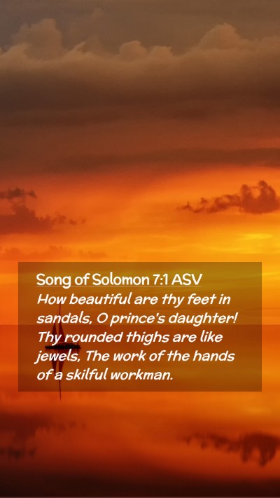 Picture 02 - Song of Solomon 7:1 ASV Mobile Phone Wallpaper - How beautiful are thy feet in sandals, O prince's - Mobile Bible Verse Wallpaper