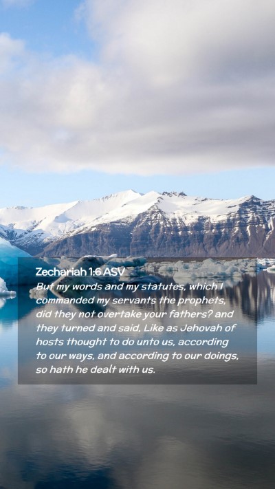 Picture 02 - Zechariah 1:6 ASV Mobile Phone Wallpaper - But my words and my statutes, which I commanded - Mobile Bible Verse Wallpaper