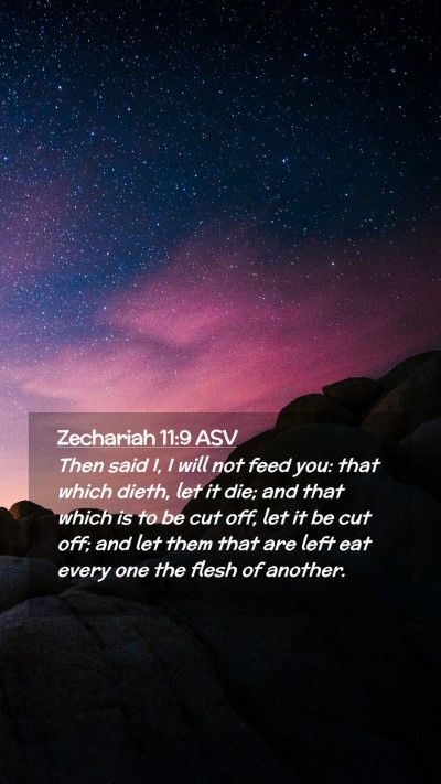 Picture 02 - Zechariah 11:9 ASV Mobile Phone Wallpaper - Then said I, I will not feed you: that which - Mobile Bible Verse Wallpaper