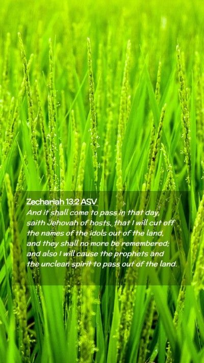 Picture 02 - Zechariah 13:2 ASV Mobile Phone Wallpaper - And it shall come to pass in that day, saith - Mobile Bible Verse Wallpaper