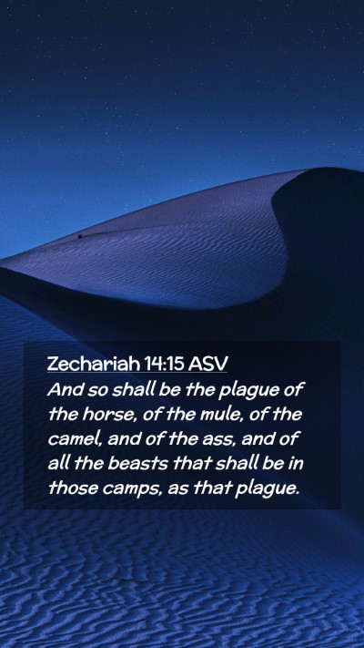 Picture 02 - Zechariah 14:15 ASV Mobile Phone Wallpaper - And so shall be the plague of the horse, of the - Mobile Bible Verse Wallpaper