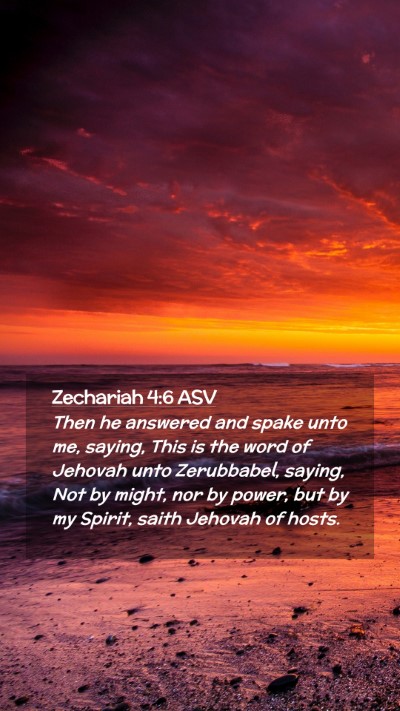 Picture 02 - Zechariah 4:6 ASV Mobile Phone Wallpaper - Then he answered and spake unto me, saying, This - Mobile Bible Verse Wallpaper