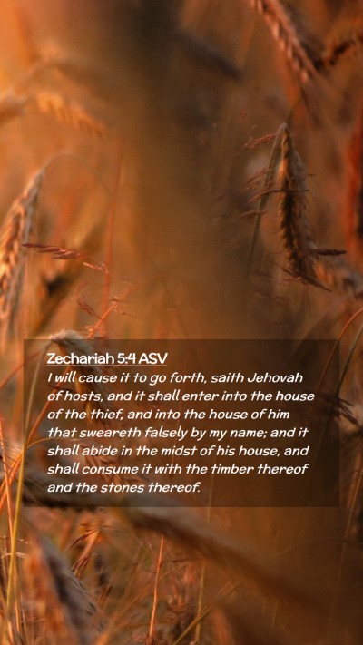Picture 02 - Zechariah 5:4 ASV Mobile Phone Wallpaper - I will cause it to go forth, saith Jehovah of - Mobile Bible Verse Wallpaper