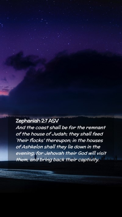 Picture 02 - Zephaniah 2:7 ASV Mobile Phone Wallpaper - And the coast shall be for the remnant of the - Mobile Bible Verse Wallpaper