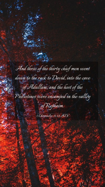 Picture 03 - 1 Chronicles 11:15 ASV Mobile Phone Wallpaper - And three of the thirty chief men went down to - Mobile Bible Verse Wallpaper
