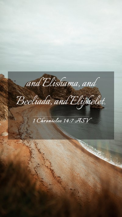 Picture 03 - 1 Chronicles 14:7 ASV Mobile Phone Wallpaper - and Elishama, and Beeliada, and - Mobile Bible Verse Wallpaper