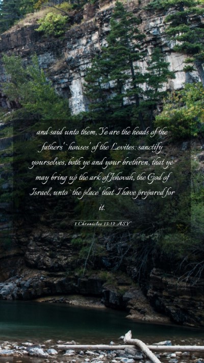 Picture 03 - 1 Chronicles 15:12 ASV Mobile Phone Wallpaper - and said unto them, Ye are the heads of the - Mobile Bible Verse Wallpaper