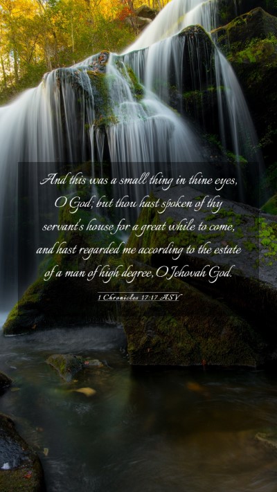 Picture 03 - 1 Chronicles 17:17 ASV Mobile Phone Wallpaper - And this was a small thing in thine eyes, O God; - Mobile Bible Verse Wallpaper