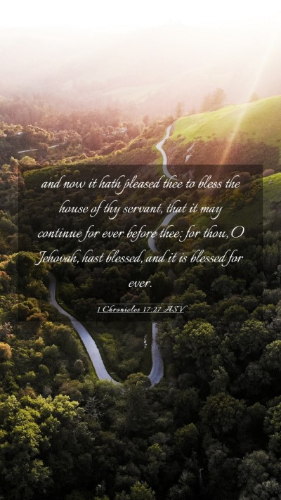 Picture 03 - 1 Chronicles 17:27 ASV Mobile Phone Wallpaper - and now it hath pleased thee to bless the house - Mobile Bible Verse Wallpaper