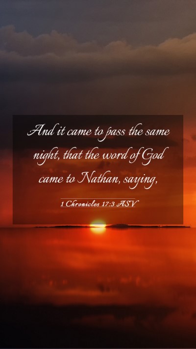 Picture 03 - 1 Chronicles 17:3 ASV Mobile Phone Wallpaper - And it came to pass the same night, that the word - Mobile Bible Verse Wallpaper