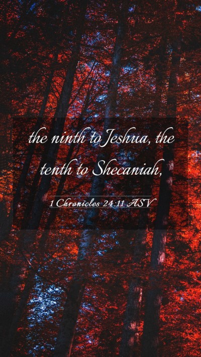Picture 03 - 1 Chronicles 24:11 ASV Mobile Phone Wallpaper - the ninth to Jeshua, the tenth to - Mobile Bible Verse Wallpaper