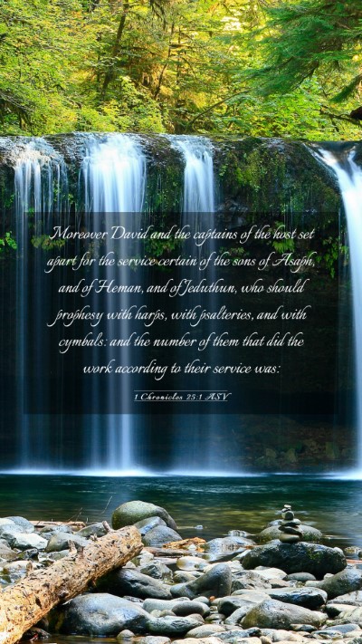 Picture 03 - 1 Chronicles 25:1 ASV Mobile Phone Wallpaper - Moreover David and the captains of the host set - Mobile Bible Verse Wallpaper