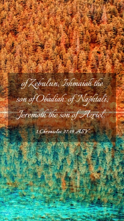 Picture 03 - 1 Chronicles 27:19 ASV Mobile Phone Wallpaper - of Zebulun, Ishmaiah the son of Obadiah: of - Mobile Bible Verse Wallpaper