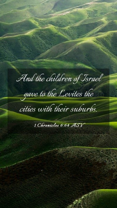 Picture 03 - 1 Chronicles 6:64 ASV Mobile Phone Wallpaper - And the children of Israel gave to the Levites - Mobile Bible Verse Wallpaper