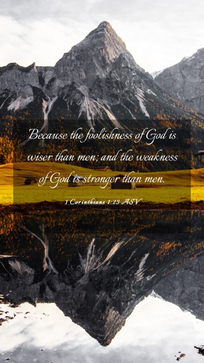 Picture 03 - 1 Corinthians 1:25 ASV Mobile Phone Wallpaper - Because the foolishness of God is wiser than men; - Mobile Bible Verse Wallpaper