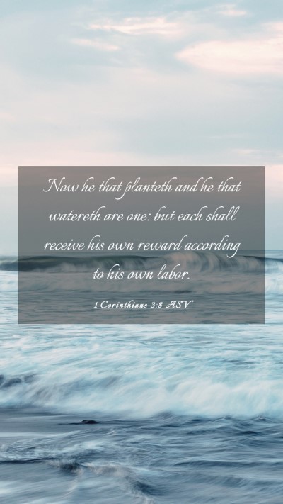 Picture 03 - 1 Corinthians 3:8 ASV Mobile Phone Wallpaper - Now he that planteth and he that watereth are - Mobile Bible Verse Wallpaper