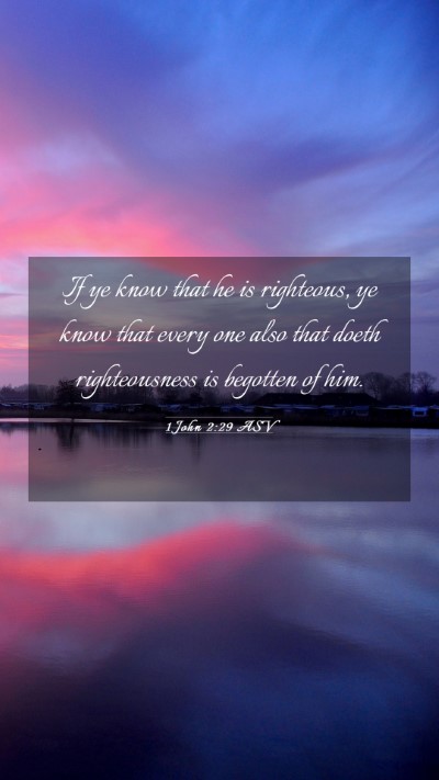 Picture 03 - 1 John 2:29 ASV Mobile Phone Wallpaper - If ye know that he is righteous, ye know that - Mobile Bible Verse Wallpaper