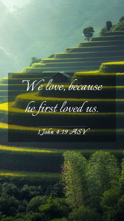 Picture 03 - 1 John 4:19 ASV Mobile Phone Wallpaper - We love, because he first loved - Mobile Bible Verse Wallpaper