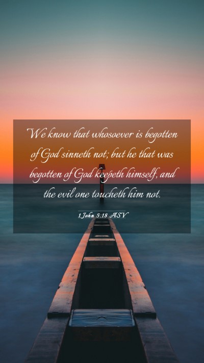 Picture 03 - 1 John 5:18 ASV Mobile Phone Wallpaper - We know that whosoever is begotten of God sinneth - Mobile Bible Verse Wallpaper