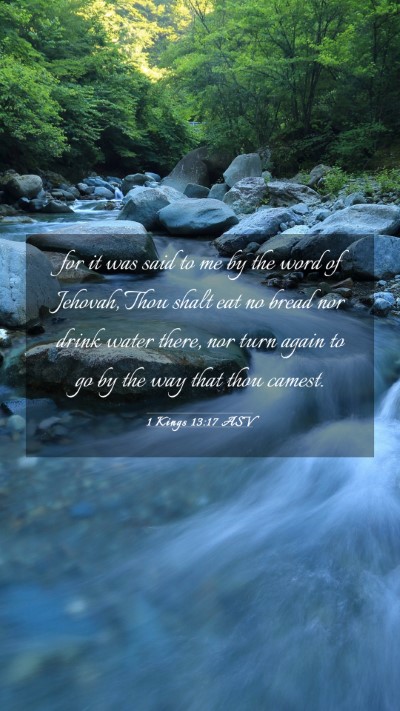 Picture 03 - 1 Kings 13:17 ASV Mobile Phone Wallpaper - for it was said to me by the word of Jehovah, - Mobile Bible Verse Wallpaper