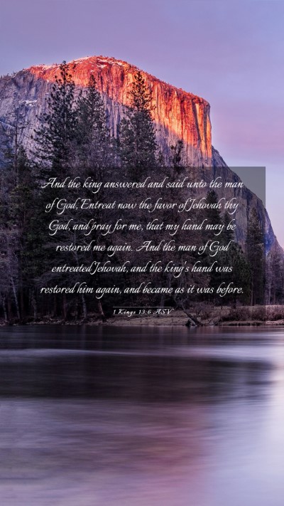 Picture 03 - 1 Kings 13:6 ASV Mobile Phone Wallpaper - And the king answered and said unto the man of - Mobile Bible Verse Wallpaper