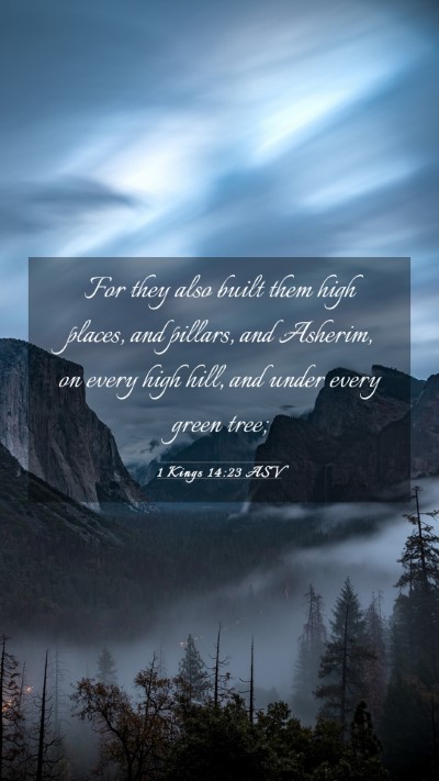 Picture 03 - 1 Kings 14:23 ASV Mobile Phone Wallpaper - For they also built them high places, and - Mobile Bible Verse Wallpaper