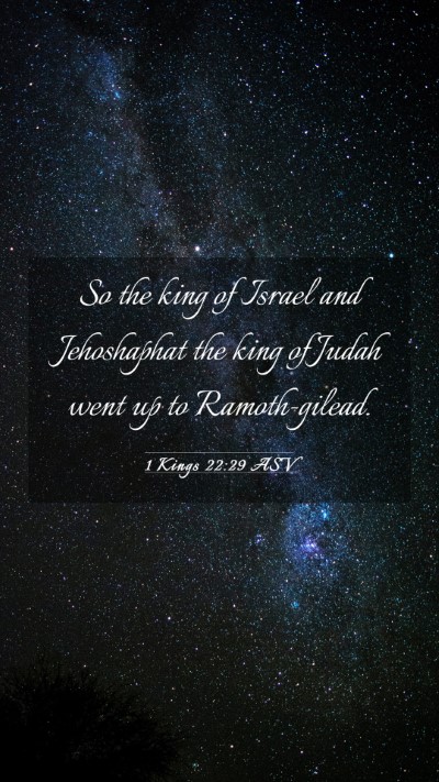 Picture 03 - 1 Kings 22:29 ASV Mobile Phone Wallpaper - So the king of Israel and Jehoshaphat the king of - Mobile Bible Verse Wallpaper