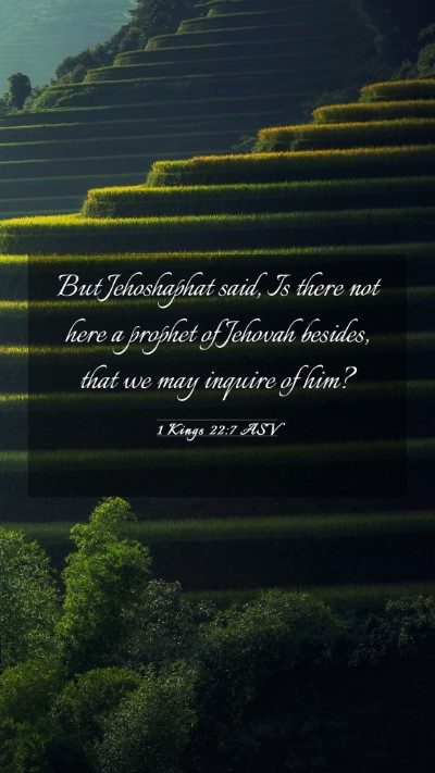 Picture 03 - 1 Kings 22:7 ASV Mobile Phone Wallpaper - But Jehoshaphat said, Is there not here a prophet - Mobile Bible Verse Wallpaper