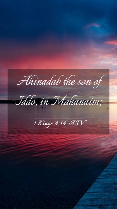 Picture 03 - 1 Kings 4:14 ASV Mobile Phone Wallpaper - Ahinadab the son of Iddo, in - Mobile Bible Verse Wallpaper