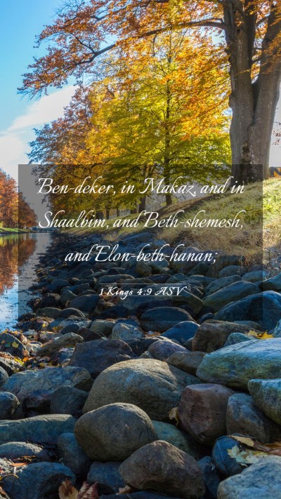 Picture 03 - 1 Kings 4:9 ASV Mobile Phone Wallpaper - Ben-deker, in Makaz, and in Shaalbim, and - Mobile Bible Verse Wallpaper