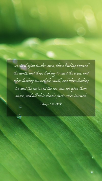Picture 03 - 1 Kings 7:25 ASV Mobile Phone Wallpaper - It stood upon twelve oxen, three looking toward - Mobile Bible Verse Wallpaper