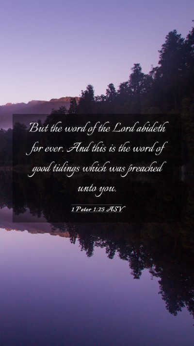 Picture 03 - 1 Peter 1:25 ASV Mobile Phone Wallpaper - But the word of the Lord abideth for ever. And - Mobile Bible Verse Wallpaper