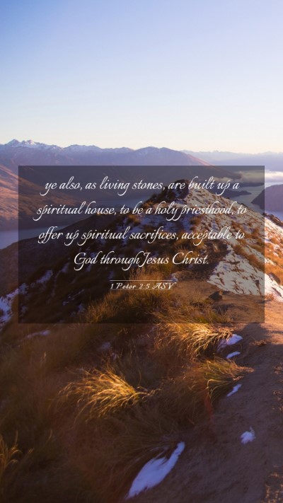 Picture 03 - 1 Peter 2:5 ASV Mobile Phone Wallpaper - ye also, as living stones, are built up a - Mobile Bible Verse Wallpaper