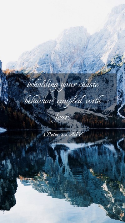 Picture 03 - 1 Peter 3:2 ASV Mobile Phone Wallpaper - beholding your chaste behavior `coupled' with - Mobile Bible Verse Wallpaper