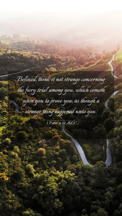 Picture 03 - 1 Peter 4:12 ASV Mobile Phone Wallpaper - Beloved, think it not strange concerning the - Mobile Bible Verse Wallpaper