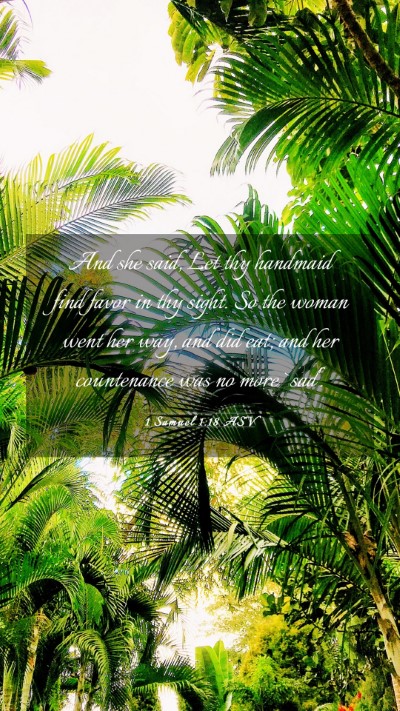 Picture 03 - 1 Samuel 1:18 ASV Mobile Phone Wallpaper - And she said, Let thy handmaid find favor in thy - Mobile Bible Verse Wallpaper