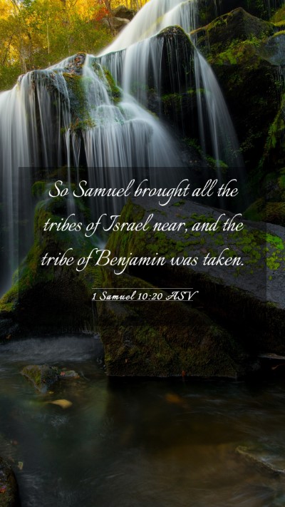 Picture 03 - 1 Samuel 10:20 ASV Mobile Phone Wallpaper - So Samuel brought all the tribes of Israel near, - Mobile Bible Verse Wallpaper