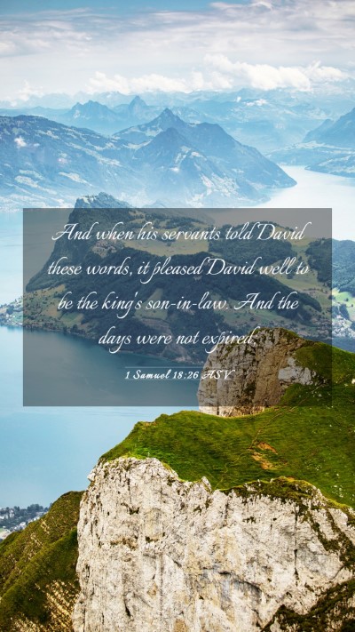 Picture 03 - 1 Samuel 18:26 ASV Mobile Phone Wallpaper - And when his servants told David these words, it - Mobile Bible Verse Wallpaper