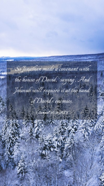 Picture 03 - 1 Samuel 20:16 ASV Mobile Phone Wallpaper - So Jonathan made a covenant with the house of - Mobile Bible Verse Wallpaper