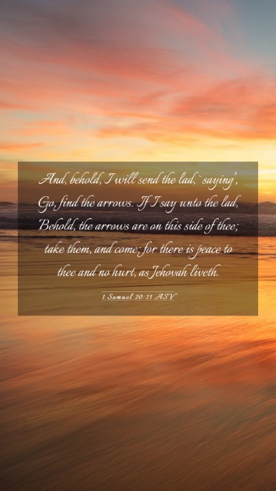 Picture 03 - 1 Samuel 20:21 ASV Mobile Phone Wallpaper - And, behold, I will send the lad, `saying', Go, - Mobile Bible Verse Wallpaper