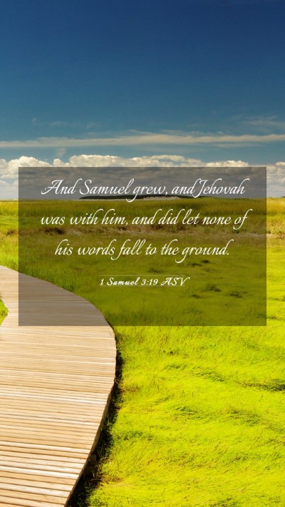 Picture 03 - 1 Samuel 3:19 ASV Mobile Phone Wallpaper - And Samuel grew, and Jehovah was with him, and - Mobile Bible Verse Wallpaper