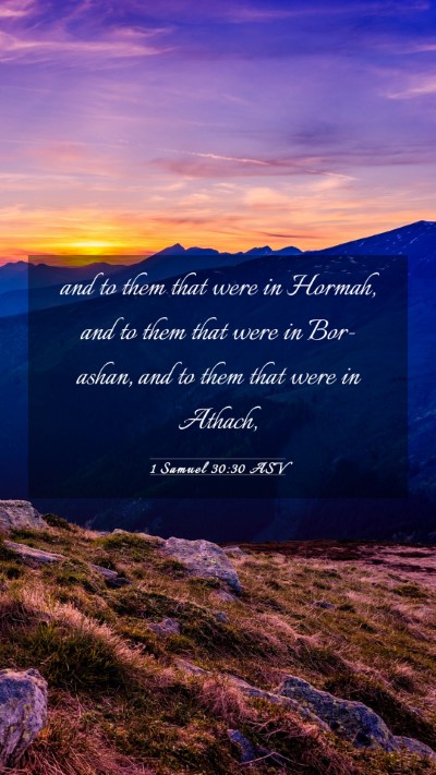 Picture 03 - 1 Samuel 30:30 ASV Mobile Phone Wallpaper - and to them that were in Hormah, and to them that - Mobile Bible Verse Wallpaper