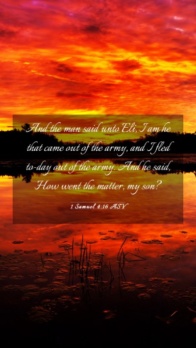 Picture 03 - 1 Samuel 4:16 ASV Mobile Phone Wallpaper - And the man said unto Eli, I am he that came out - Mobile Bible Verse Wallpaper