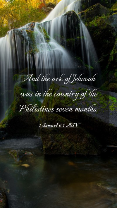 Picture 03 - 1 Samuel 6:1 ASV Mobile Phone Wallpaper - And the ark of Jehovah was in the country of the - Mobile Bible Verse Wallpaper