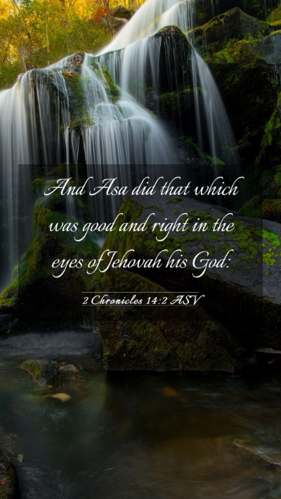 Picture 03 - 2 Chronicles 14:2 ASV Mobile Phone Wallpaper - And Asa did that which was good and right in the - Mobile Bible Verse Wallpaper