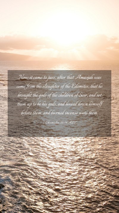 Picture 03 - 2 Chronicles 25:14 ASV Mobile Phone Wallpaper - Now it came to pass, after that Amaziah was come - Mobile Bible Verse Wallpaper