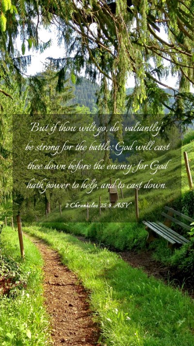 Picture 03 - 2 Chronicles 25:8 ASV Mobile Phone Wallpaper - But if thou wilt go, do `valiantly', be strong - Mobile Bible Verse Wallpaper