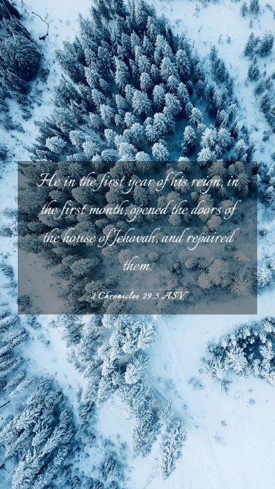 Picture 03 - 2 Chronicles 29:3 ASV Mobile Phone Wallpaper - He in the first year of his reign, in the first - Mobile Bible Verse Wallpaper
